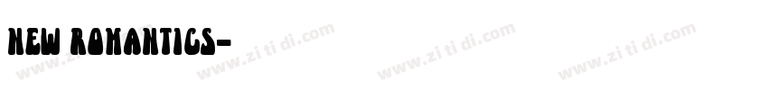 New romantics字体转换
